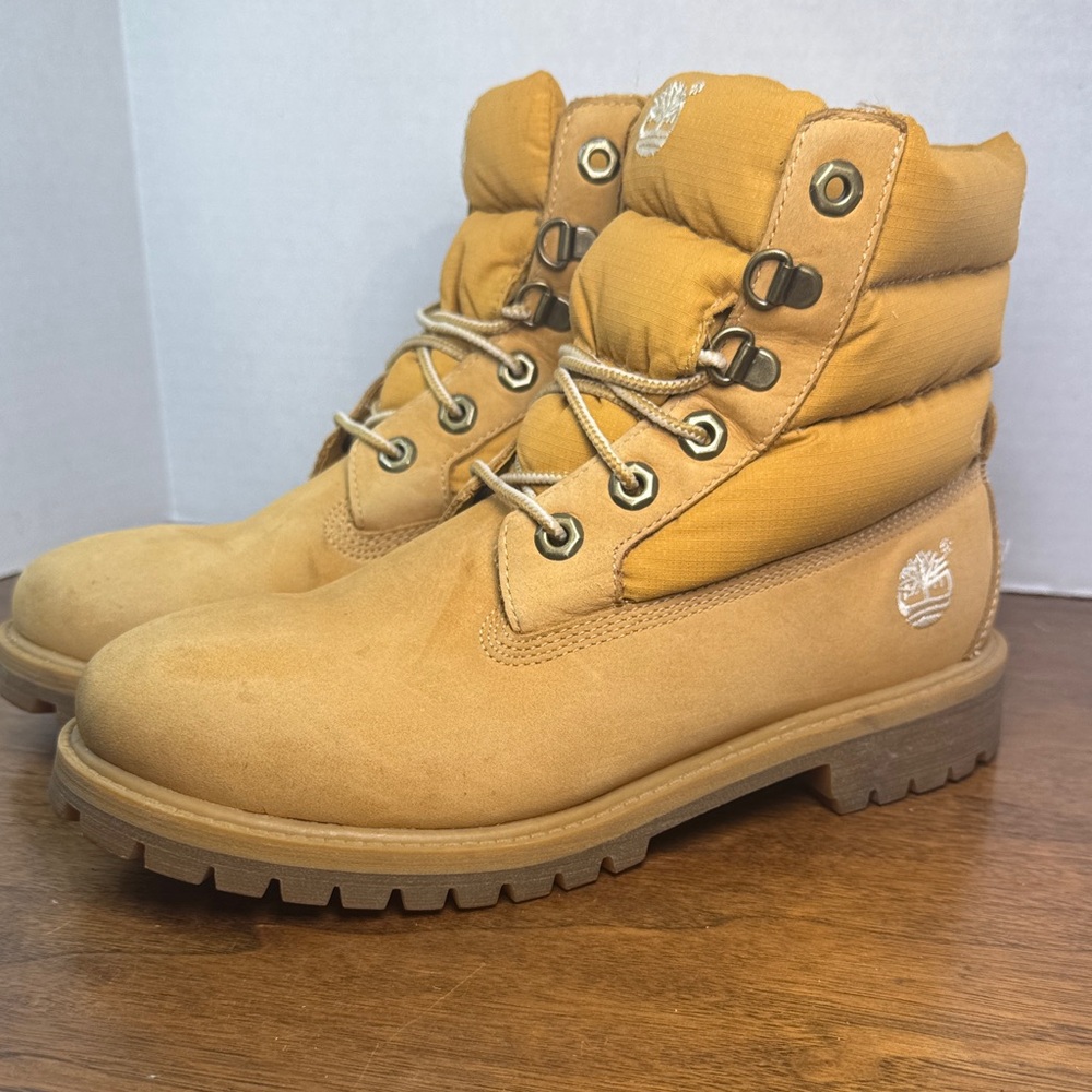 Timberland 6 inch Premium Work Boots Insulated 650 Puffer Boots, Mens sz 5.5
